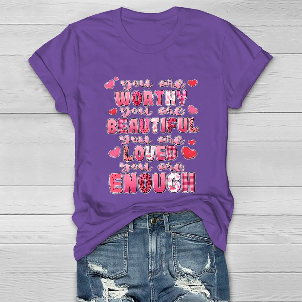 You Are Worth You Are Beautiful Healthwear T-shirt