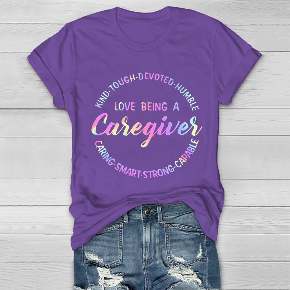 Love Being A Caregiver Healthwear T-shirt