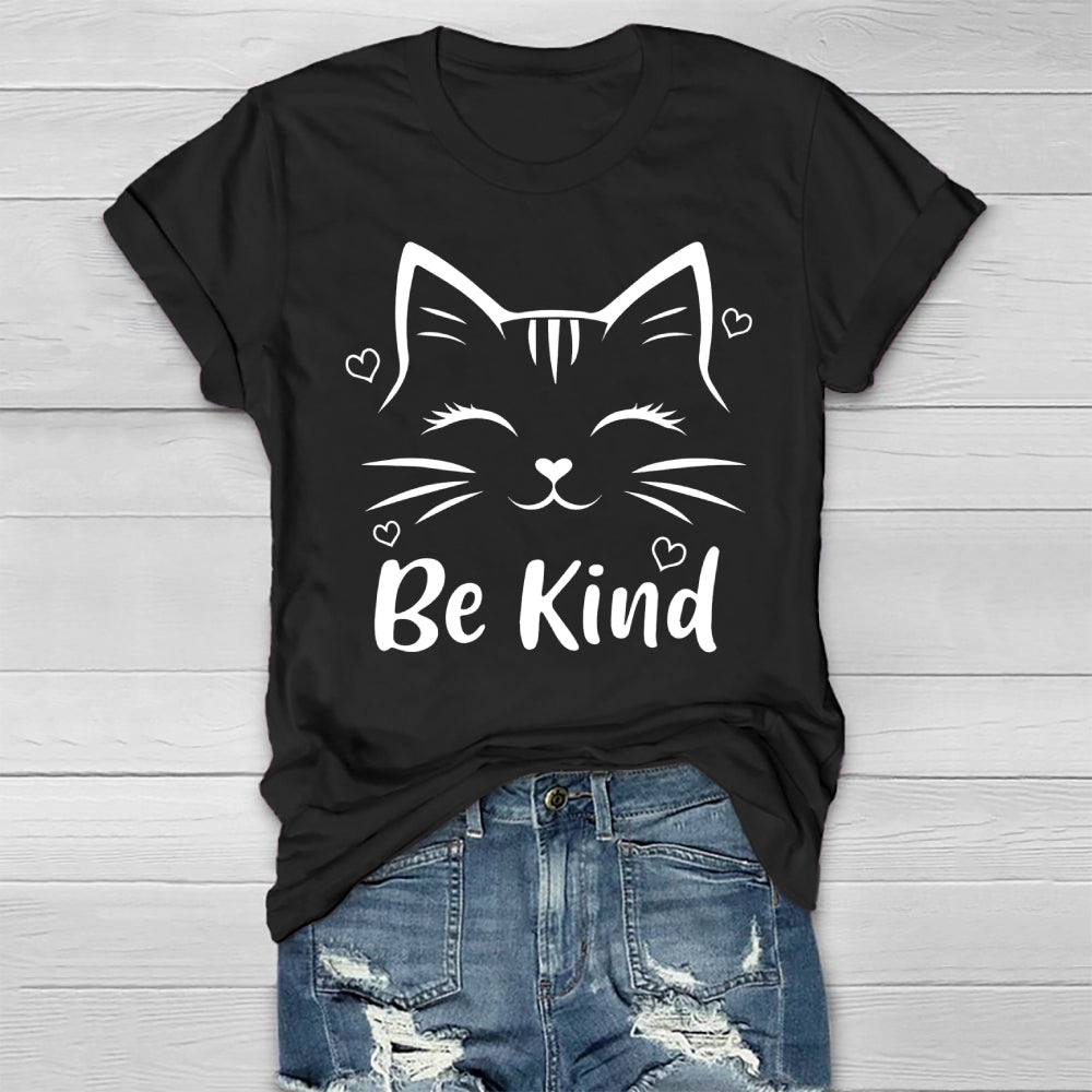 Be Kind Cute Cat Healthwear T-shirt