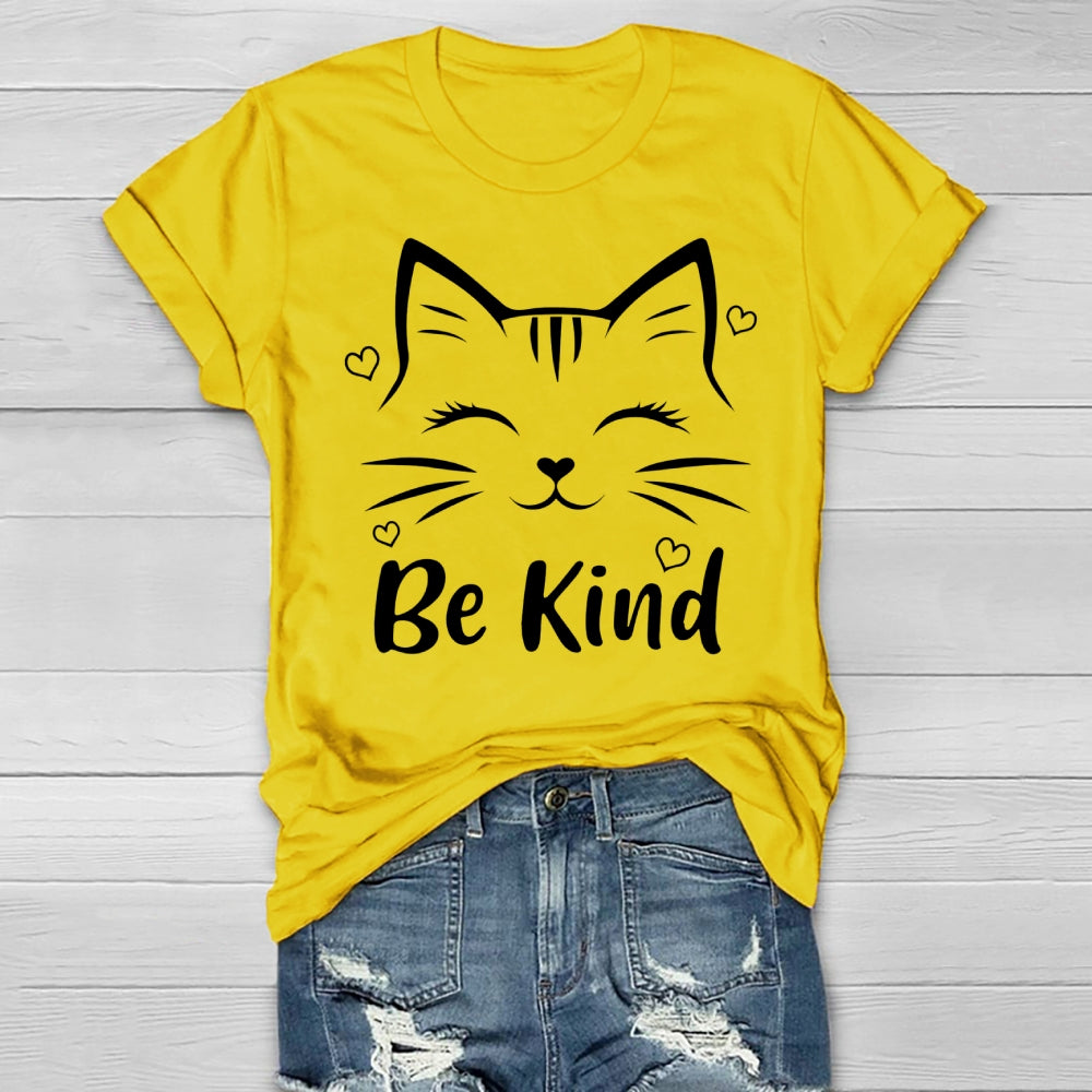 Be Kind Cute Cat Healthwear T-shirt