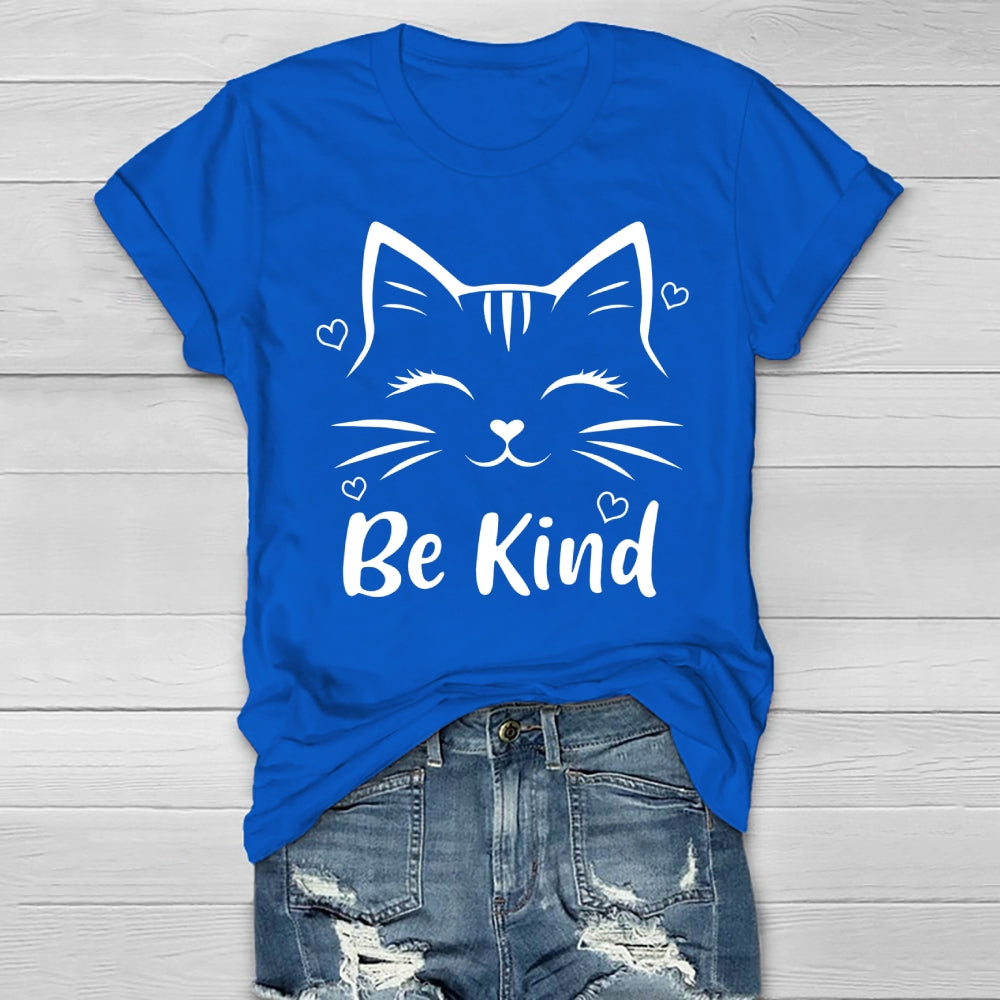 Be Kind Cute Cat Healthwear T-shirt