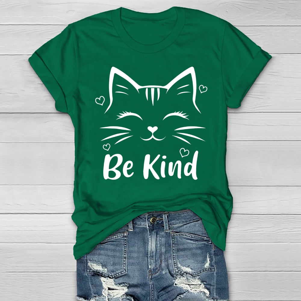 Be Kind Cute Cat Healthwear T-shirt