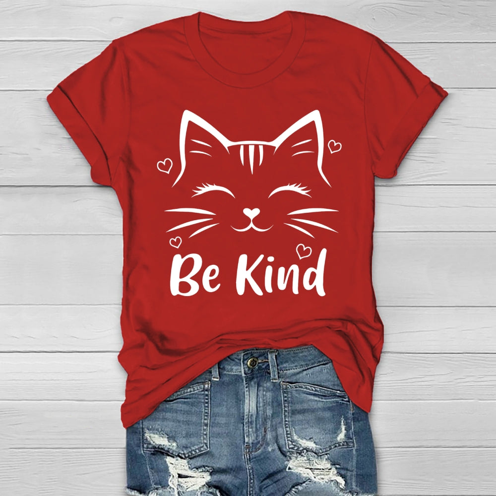 Be Kind Cute Cat Healthwear T-shirt