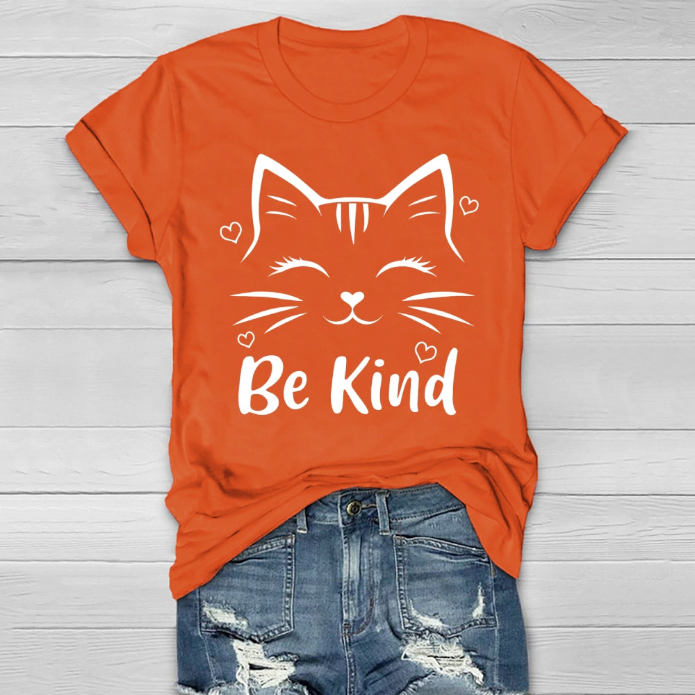 Be Kind Cute Cat Healthwear T-shirt