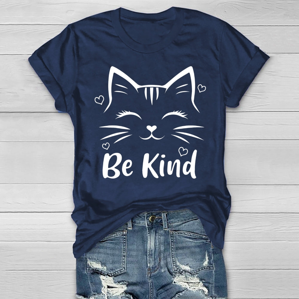 Be Kind Cute Cat Healthwear T-shirt