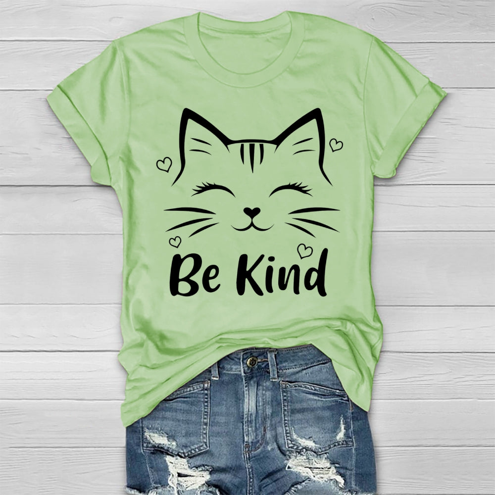 Be Kind Cute Cat Healthwear T-shirt