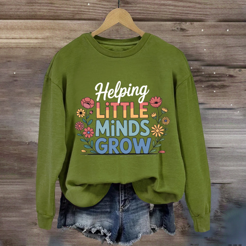 Helping Little Minds Grow Floral Sweatshirt