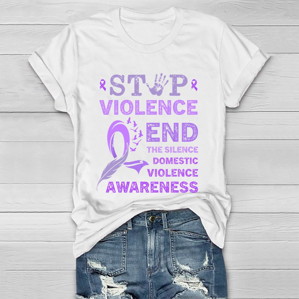 Stop Violence End Silence Healthwear T-shirt