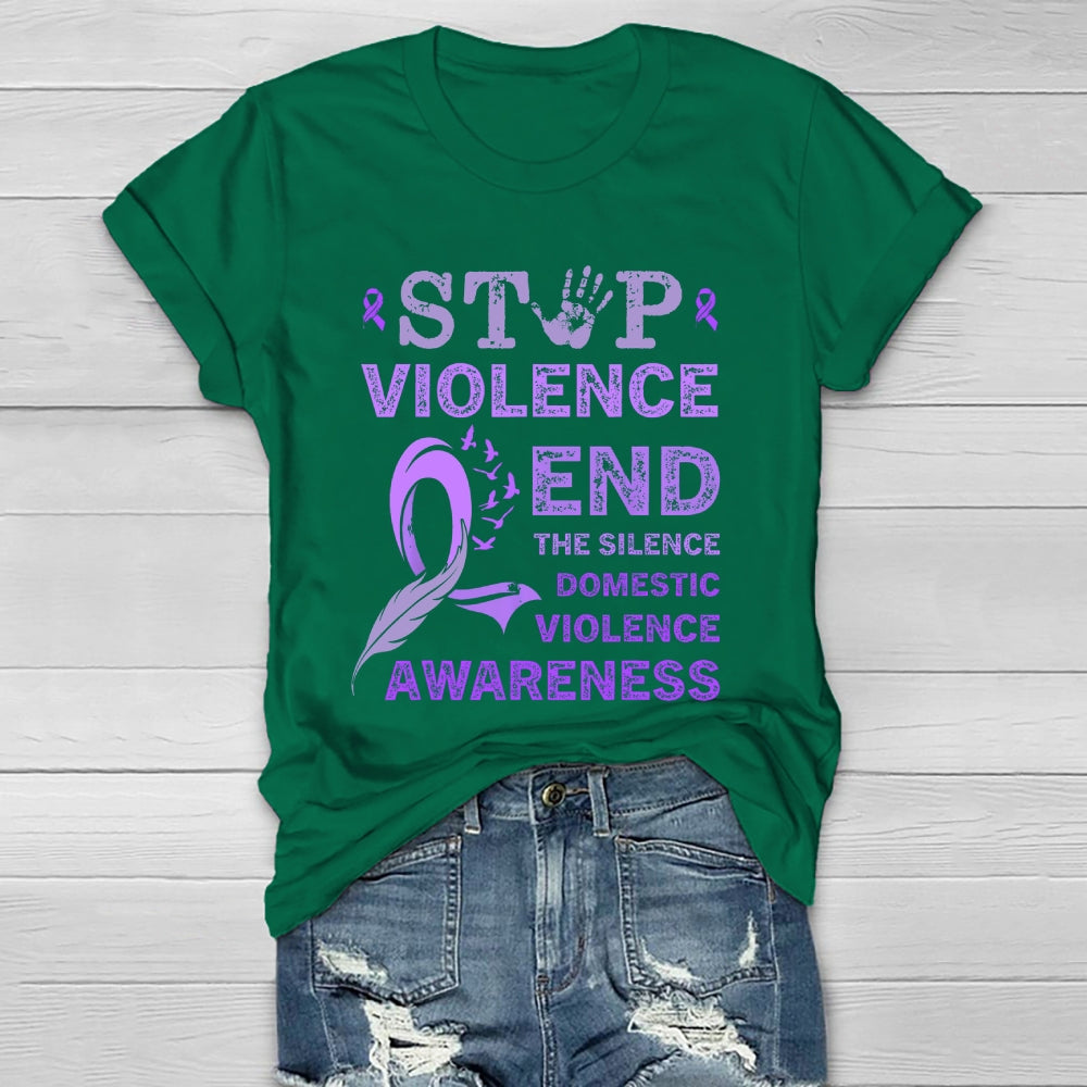 Stop Violence End Silence Healthwear T-shirt
