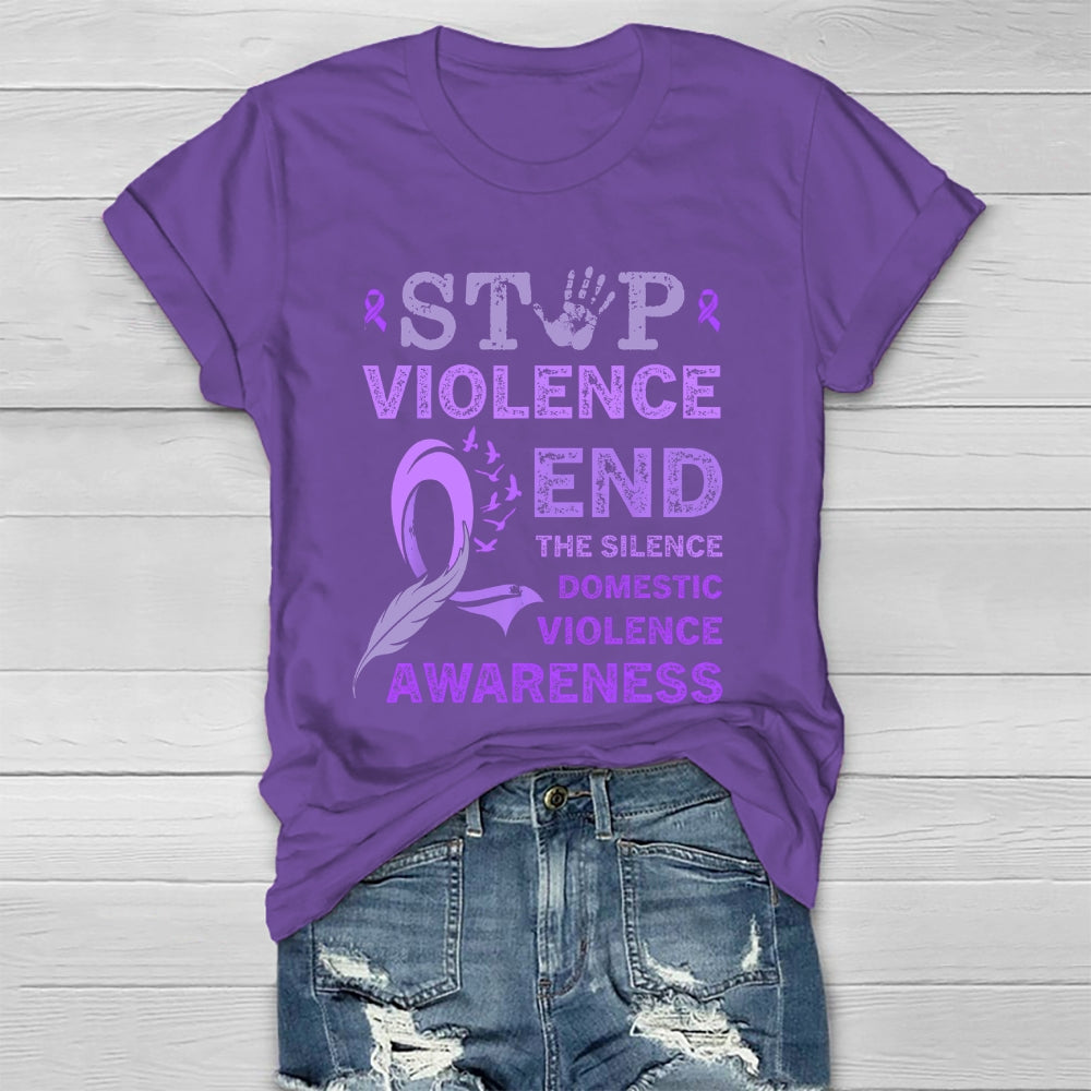 Stop Violence End Silence Healthwear T-shirt