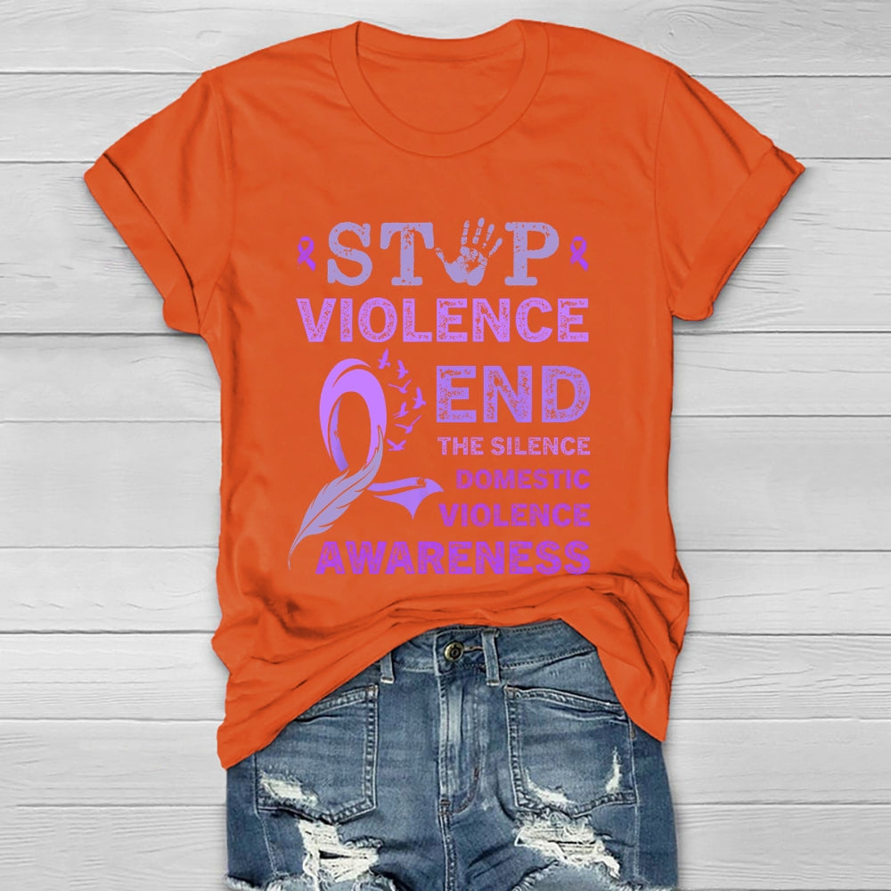 Stop Violence End Silence Healthwear T-shirt