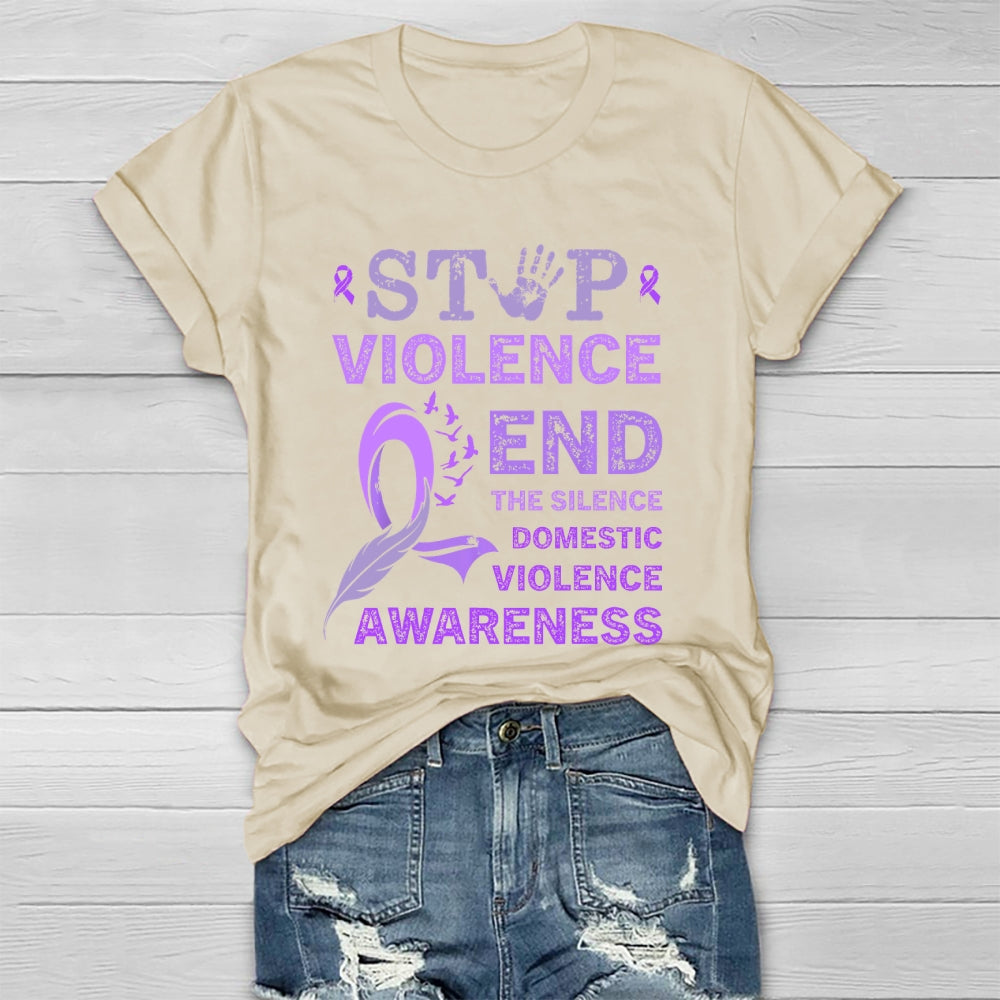 Stop Violence End Silence Healthwear T-shirt