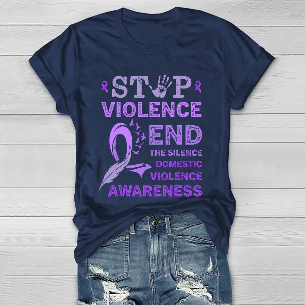 Stop Violence End Silence Healthwear T-shirt