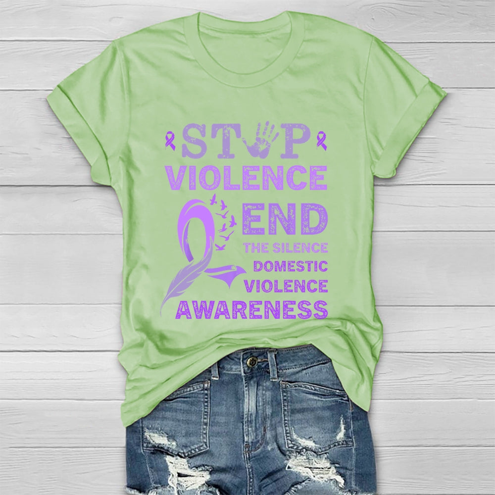 Stop Violence End Silence Healthwear T-shirt