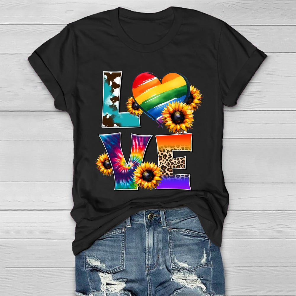 Love Colorful Sunflowers Healthwear T-shirt
