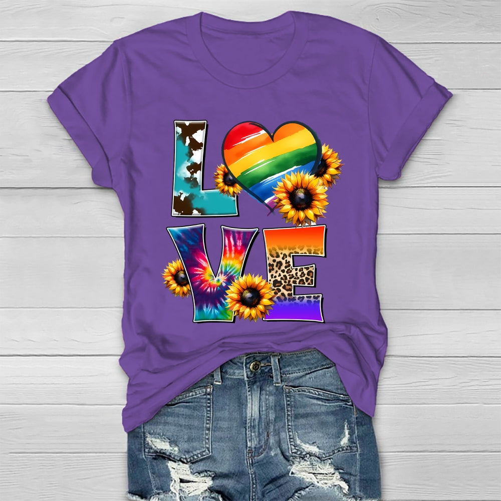 Love Colorful Sunflowers Healthwear T-shirt