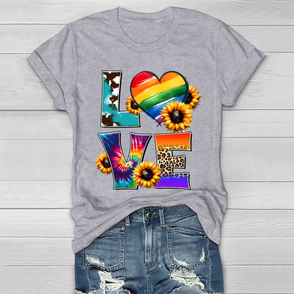 Love Colorful Sunflowers Healthwear T-shirt