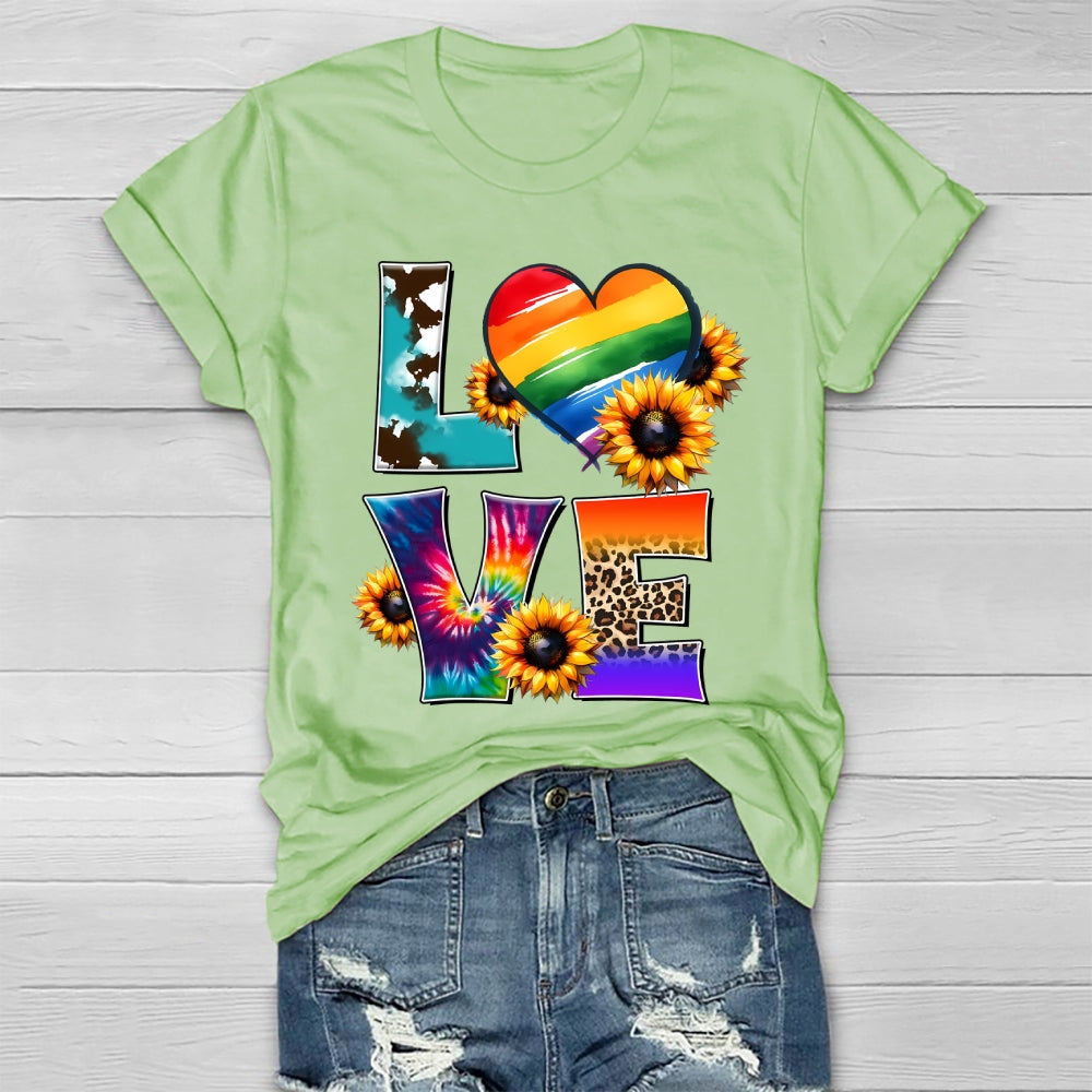 Love Colorful Sunflowers Healthwear T-shirt