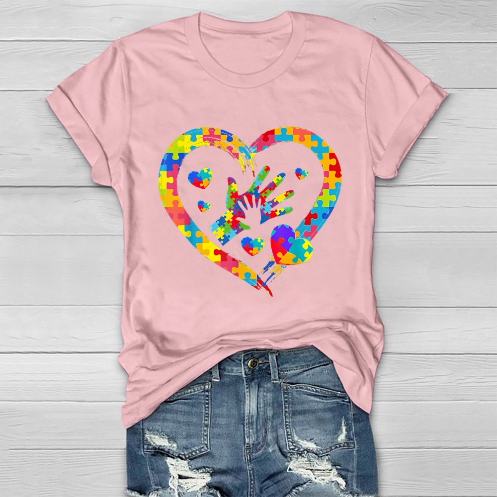 Autism Colorful Puzzle Healthwear T-shirt