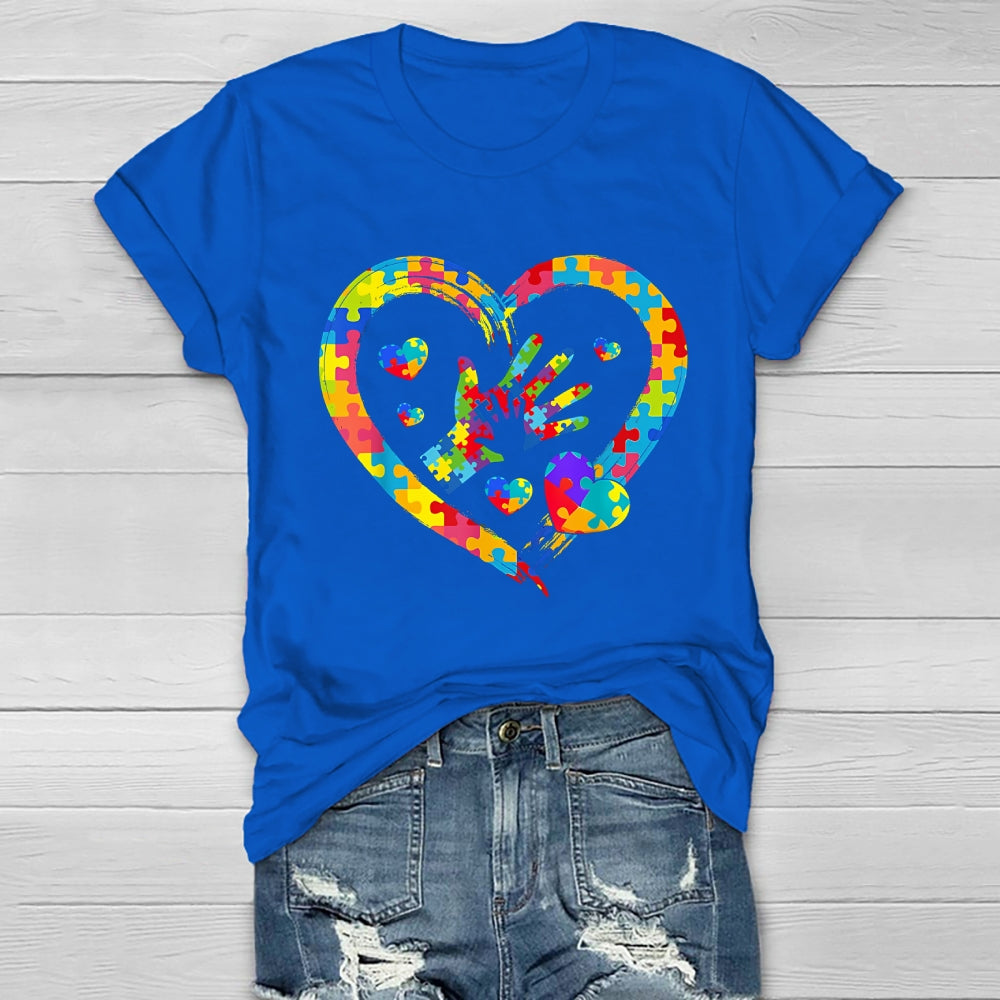Autism Colorful Puzzle Healthwear T-shirt