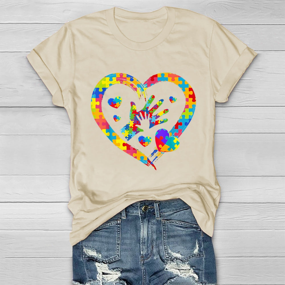 Autism Colorful Puzzle Healthwear T-shirt