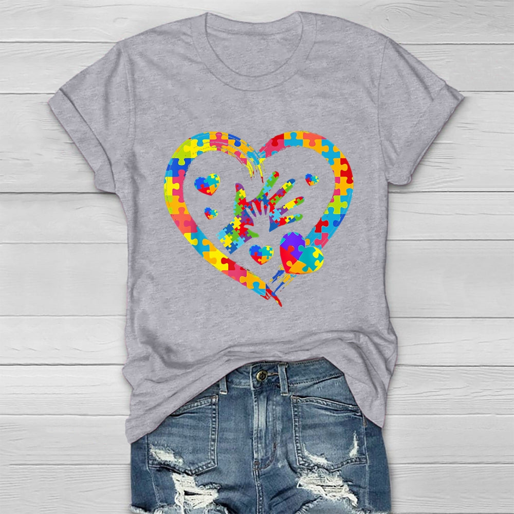 Autism Colorful Puzzle Healthwear T-shirt