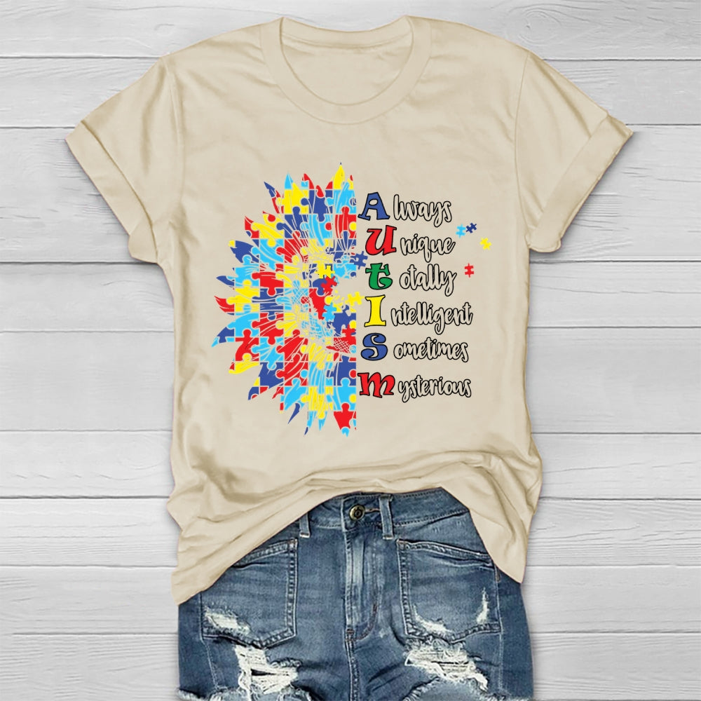Autism Always Unique Totally Interesting Sometime Mysterious Healthwear T-shirt