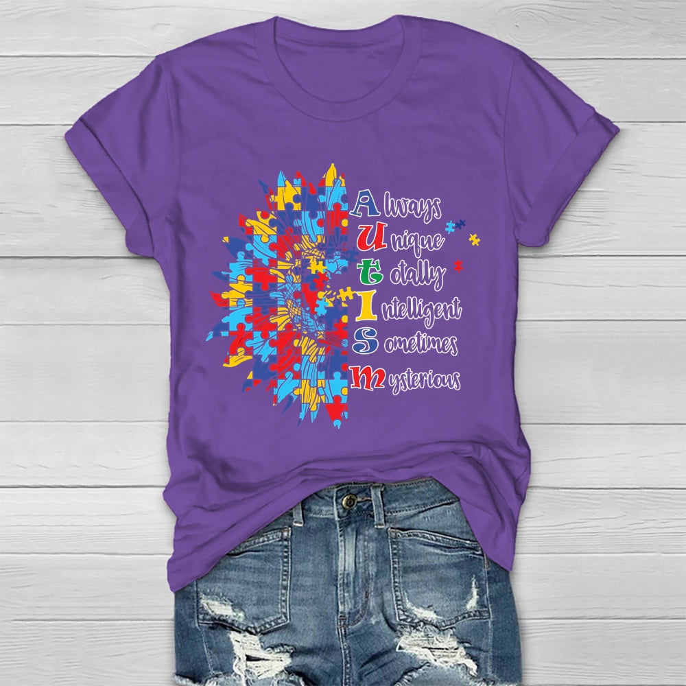 Autism Always Unique Totally Interesting Sometime Mysterious Healthwear T-shirt
