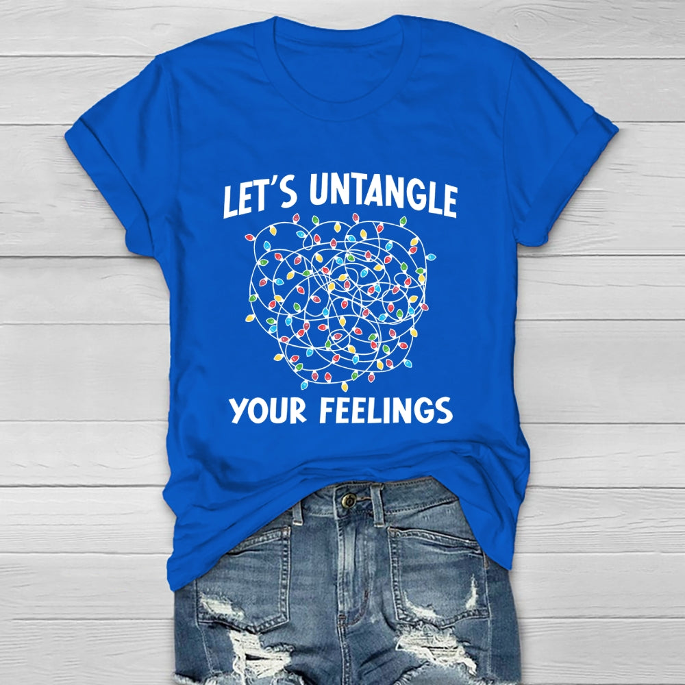Let's Untangle Your Feelings Christmas Healthwear T-shirt