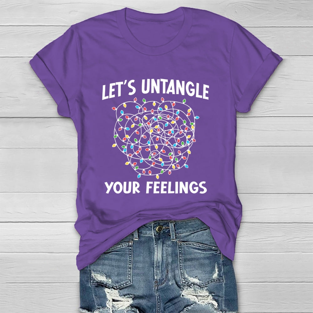 Let's Untangle Your Feelings Christmas Healthwear T-shirt
