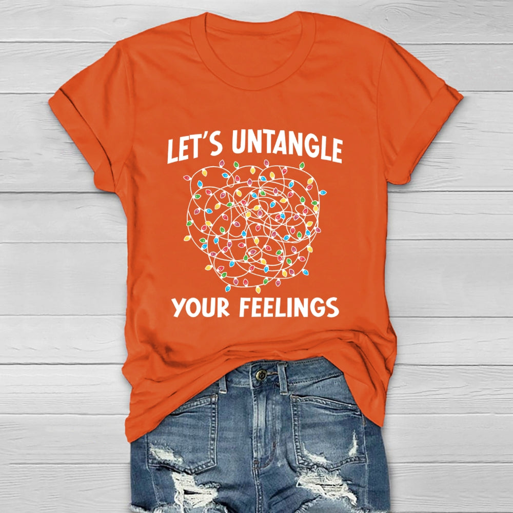 Let's Untangle Your Feelings Christmas Healthwear T-shirt