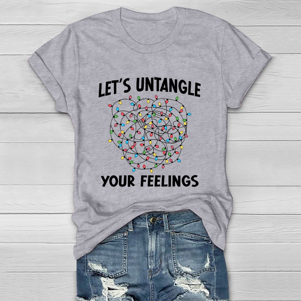 Let's Untangle Your Feelings Christmas Healthwear T-shirt