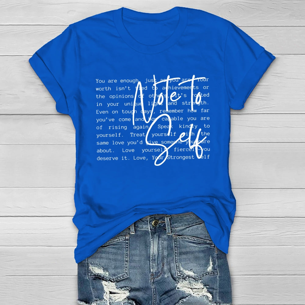 Note To Self Healthwear T-shirt