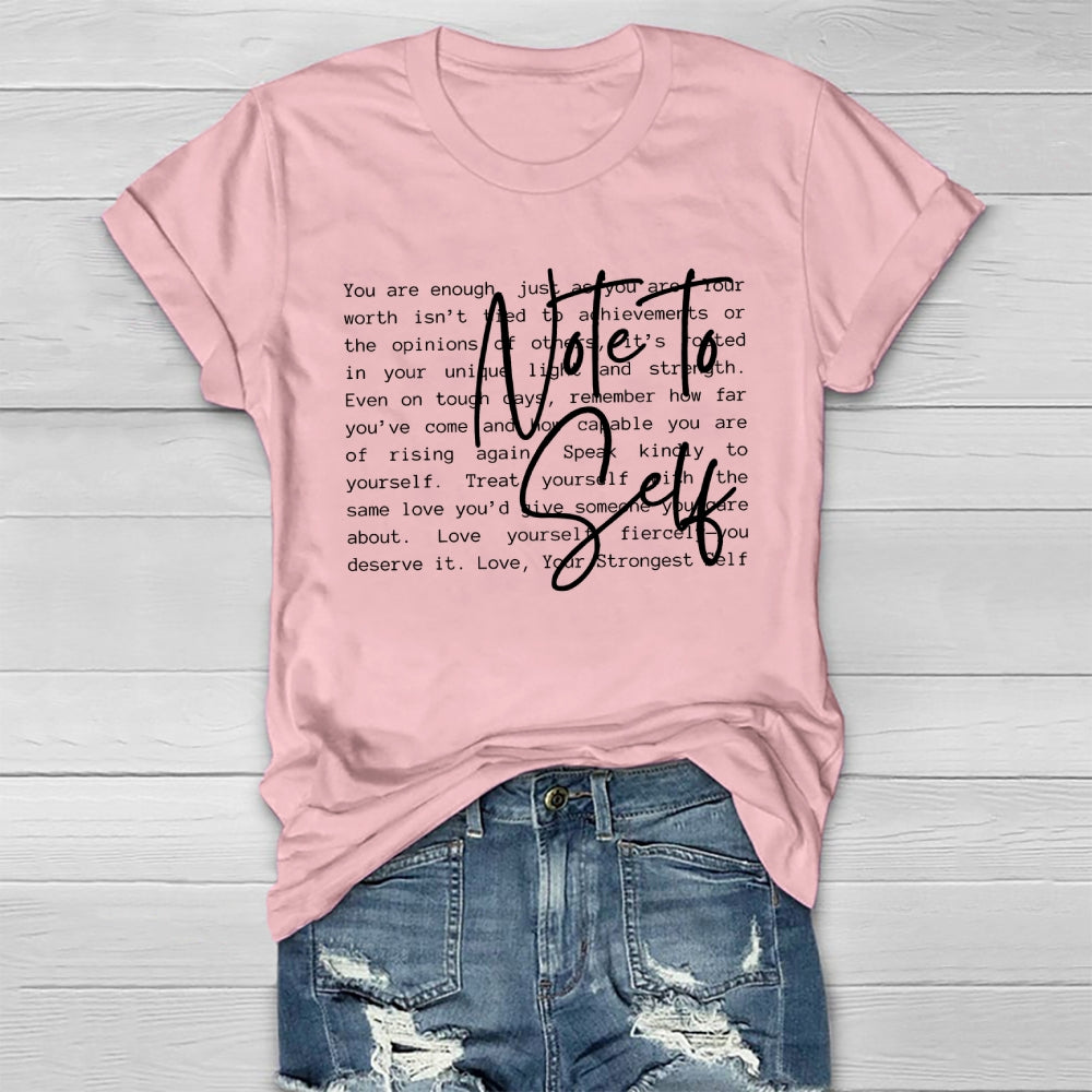 Note To Self Healthwear T-shirt