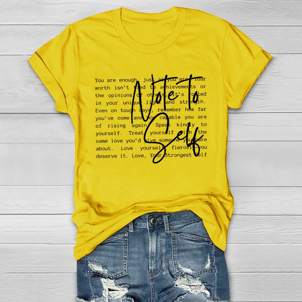 Note To Self Healthwear T-shirt