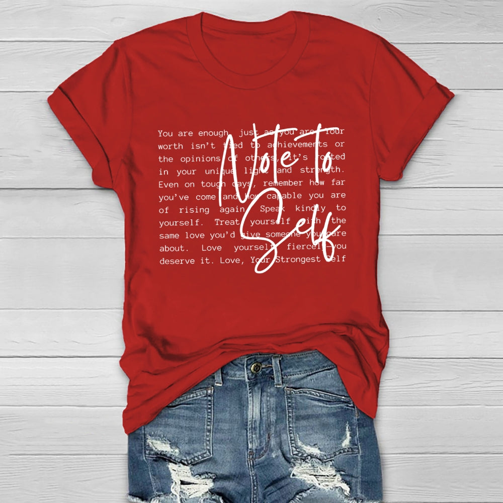 Note To Self Healthwear T-shirt