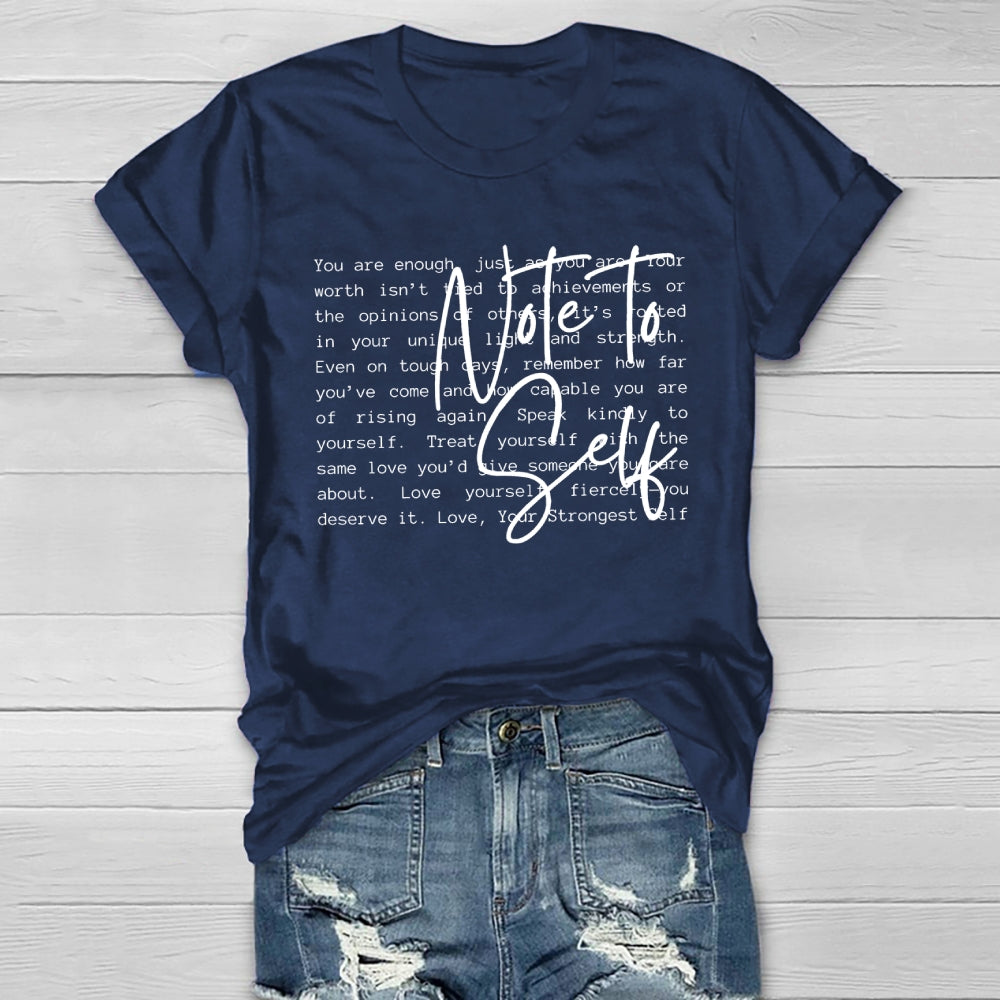 Note To Self Healthwear T-shirt