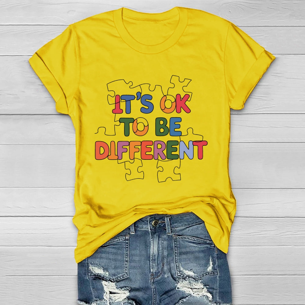 It's Ok To Be Different Puzzle Healthwear T-shirt
