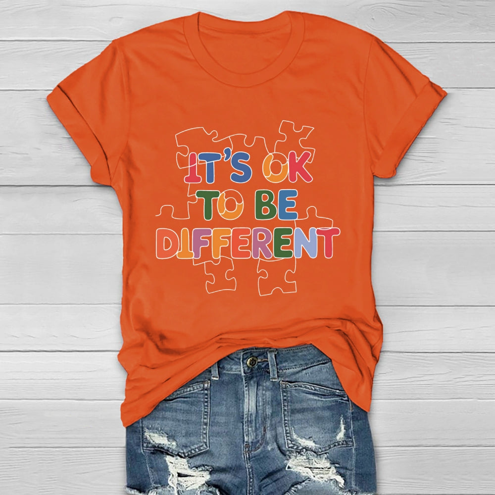 It's Ok To Be Different Puzzle Healthwear T-shirt