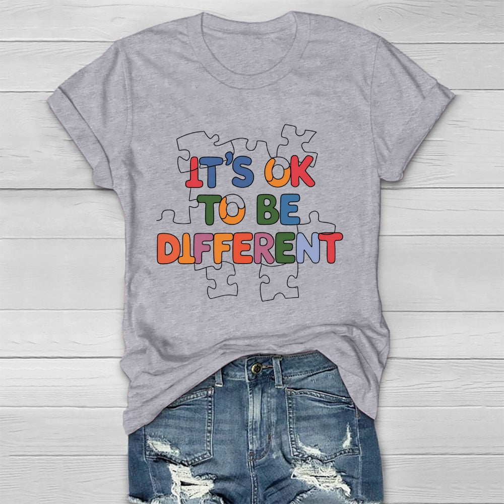 It's Ok To Be Different Puzzle Healthwear T-shirt
