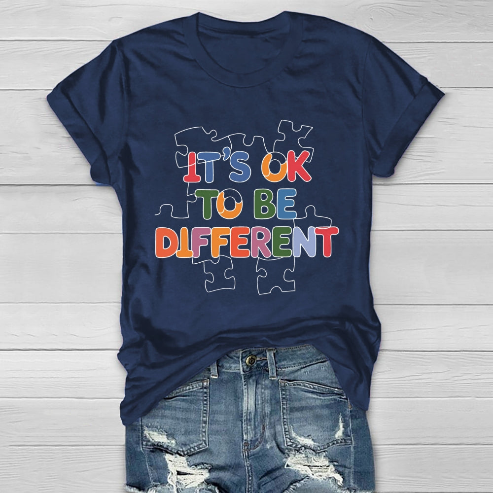 It's Ok To Be Different Puzzle Healthwear T-shirt