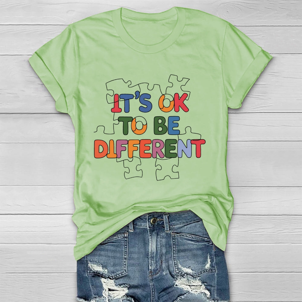 It's Ok To Be Different Puzzle Healthwear T-shirt