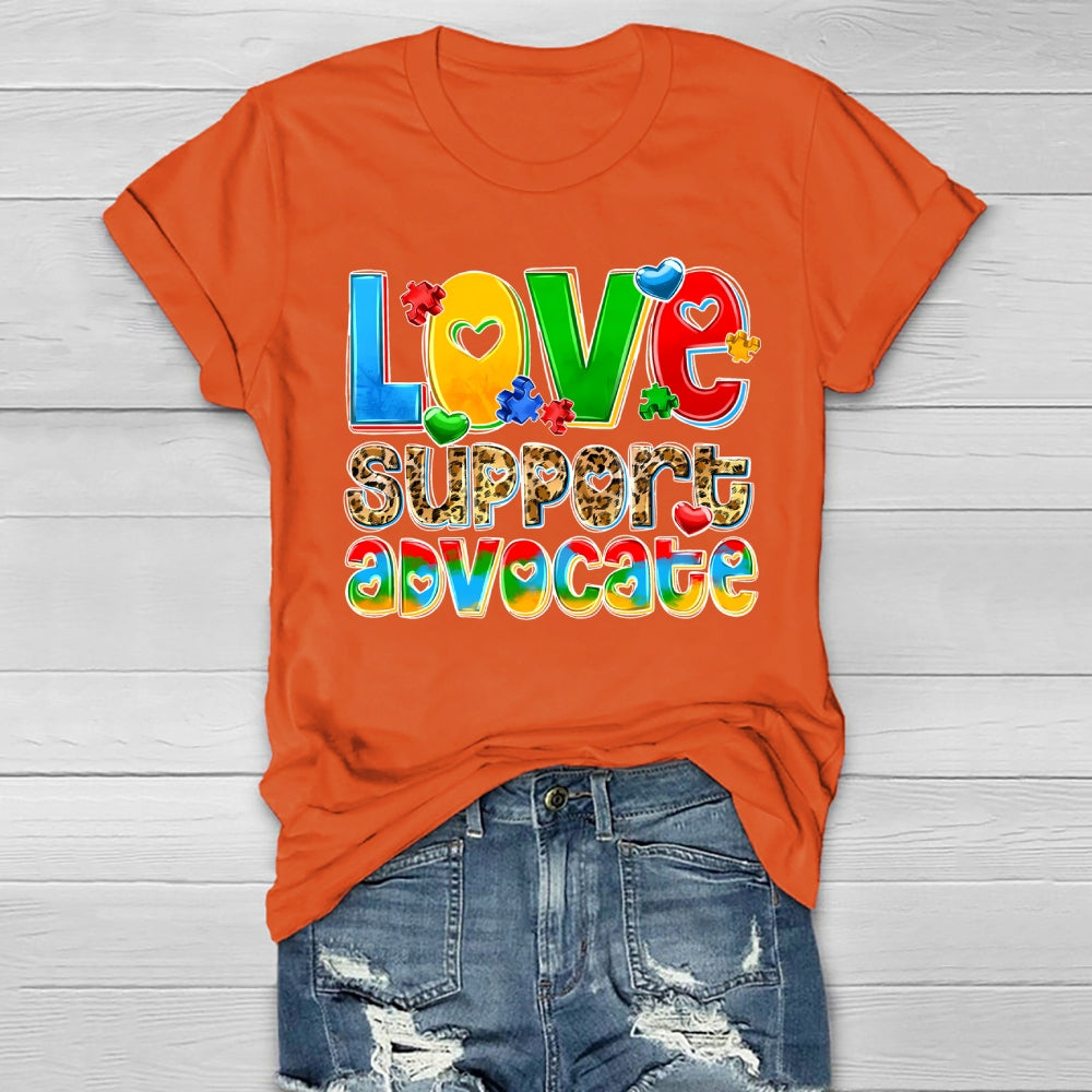 Love Support Advocate Healthwear T-shirt