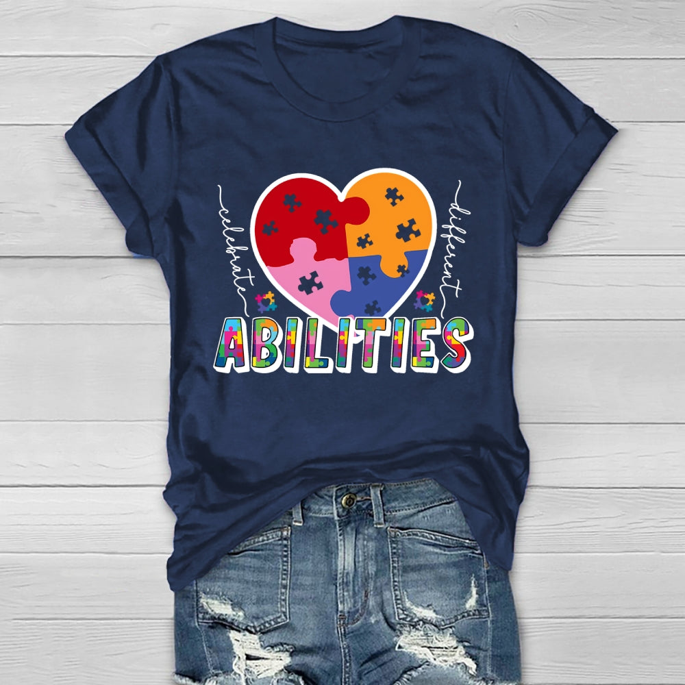 Celebrate Different Abilities Autism Healthwear T-shirt