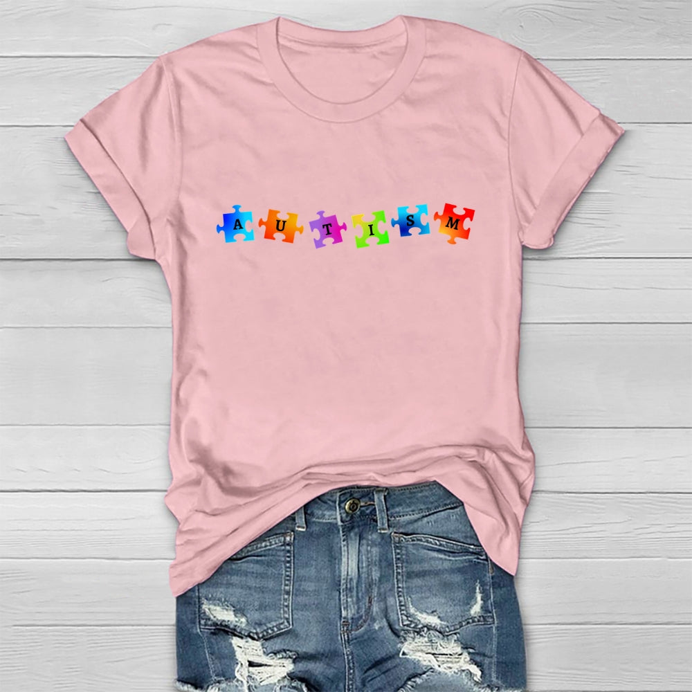 Autism Colorful Puzzle Healthwear T-shirt