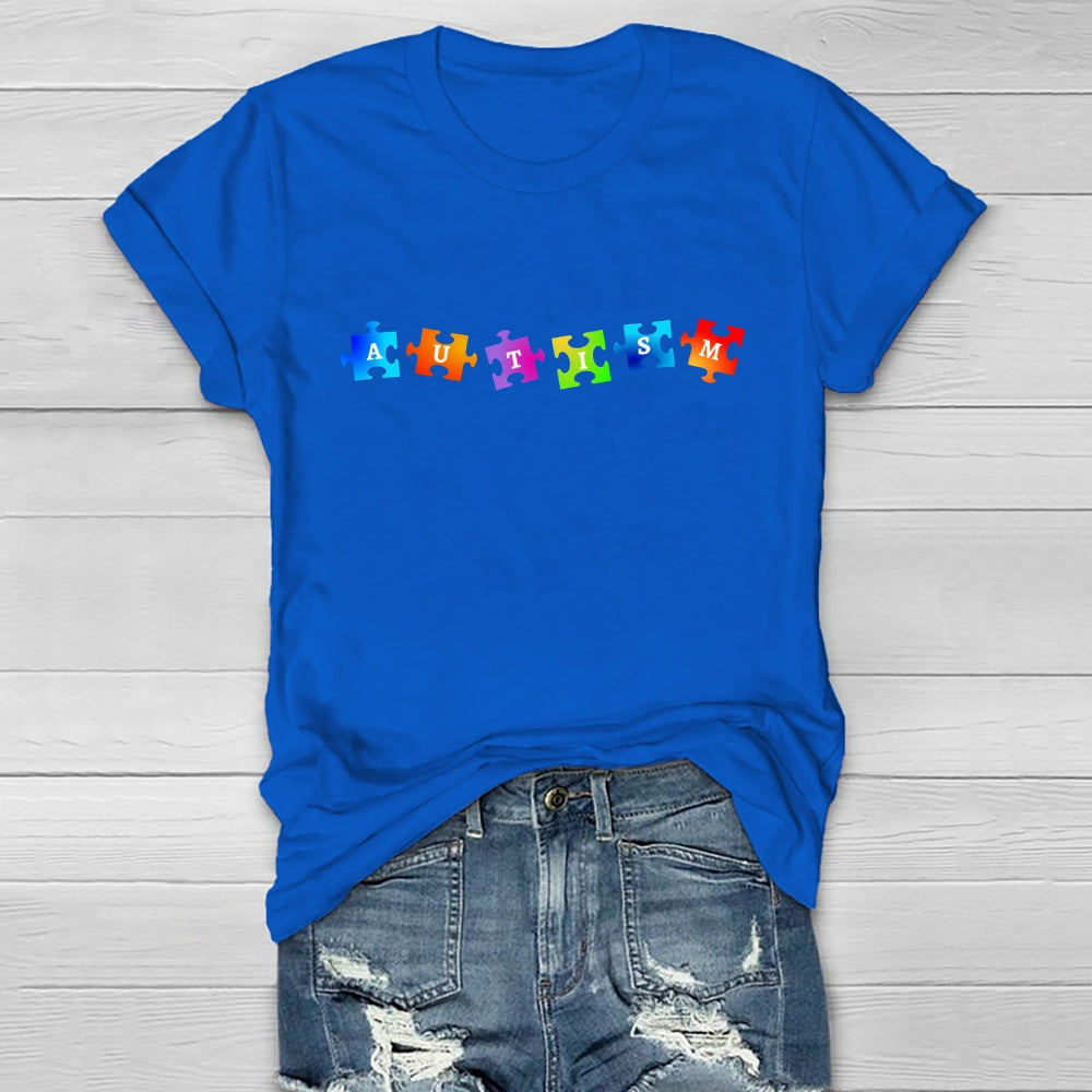Autism Colorful Puzzle Healthwear T-shirt