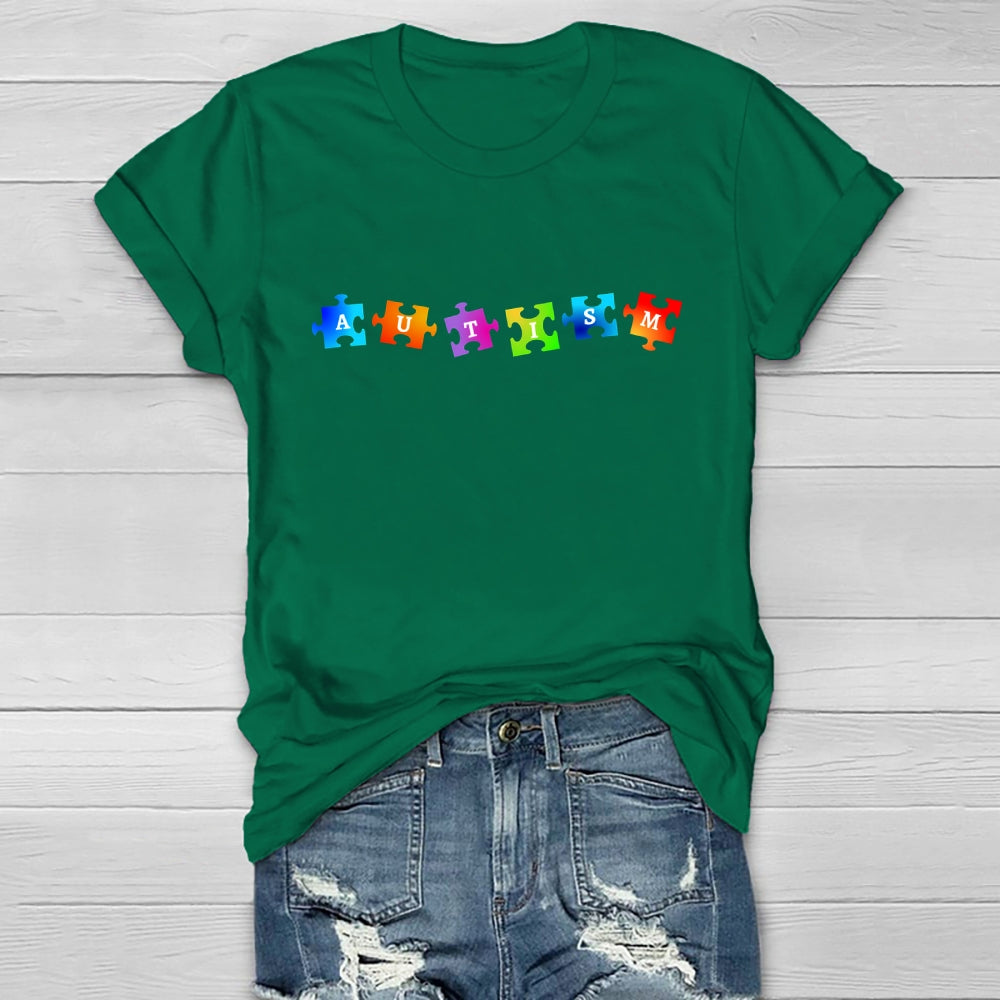 Autism Colorful Puzzle Healthwear T-shirt