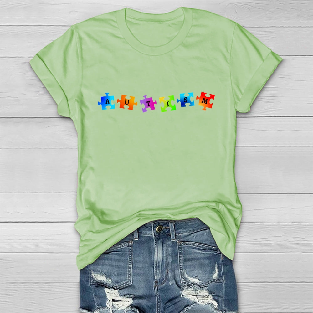 Autism Colorful Puzzle Healthwear T-shirt