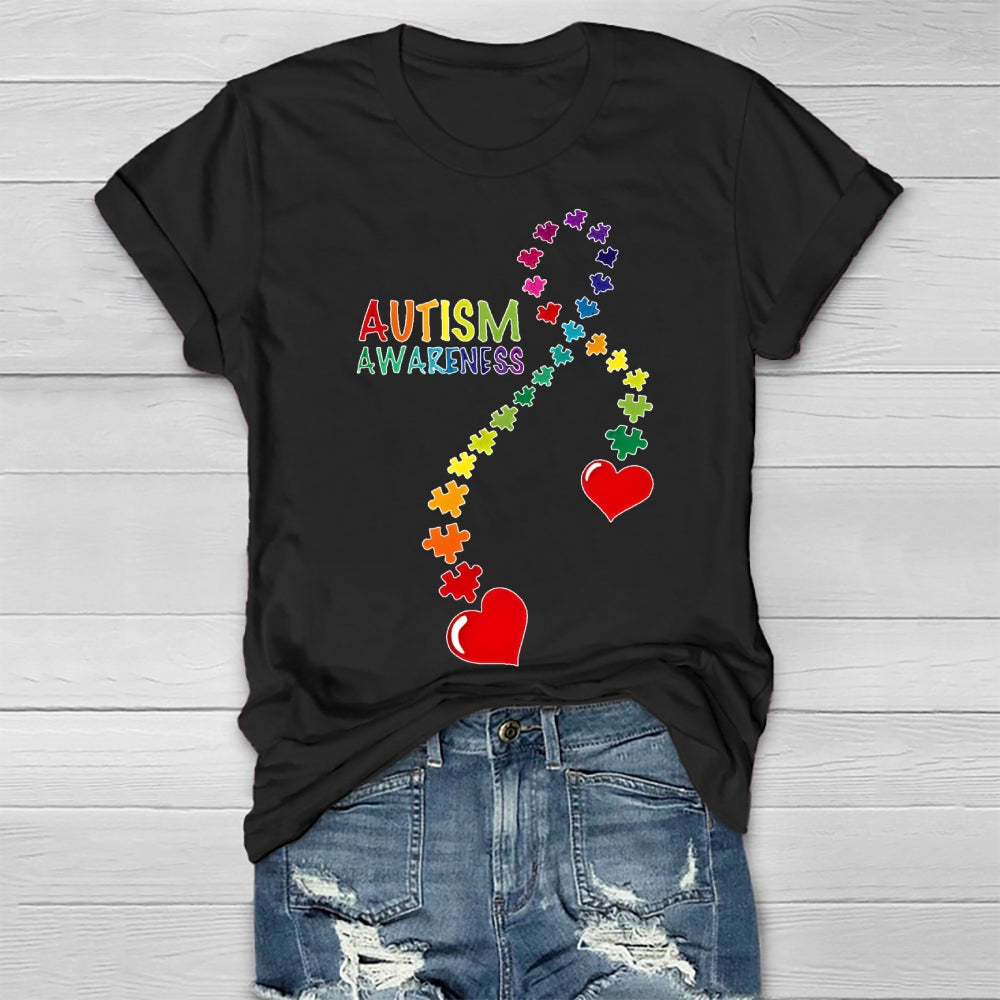 Autism Awareness Puzzle Heart Healthwear T-shirt