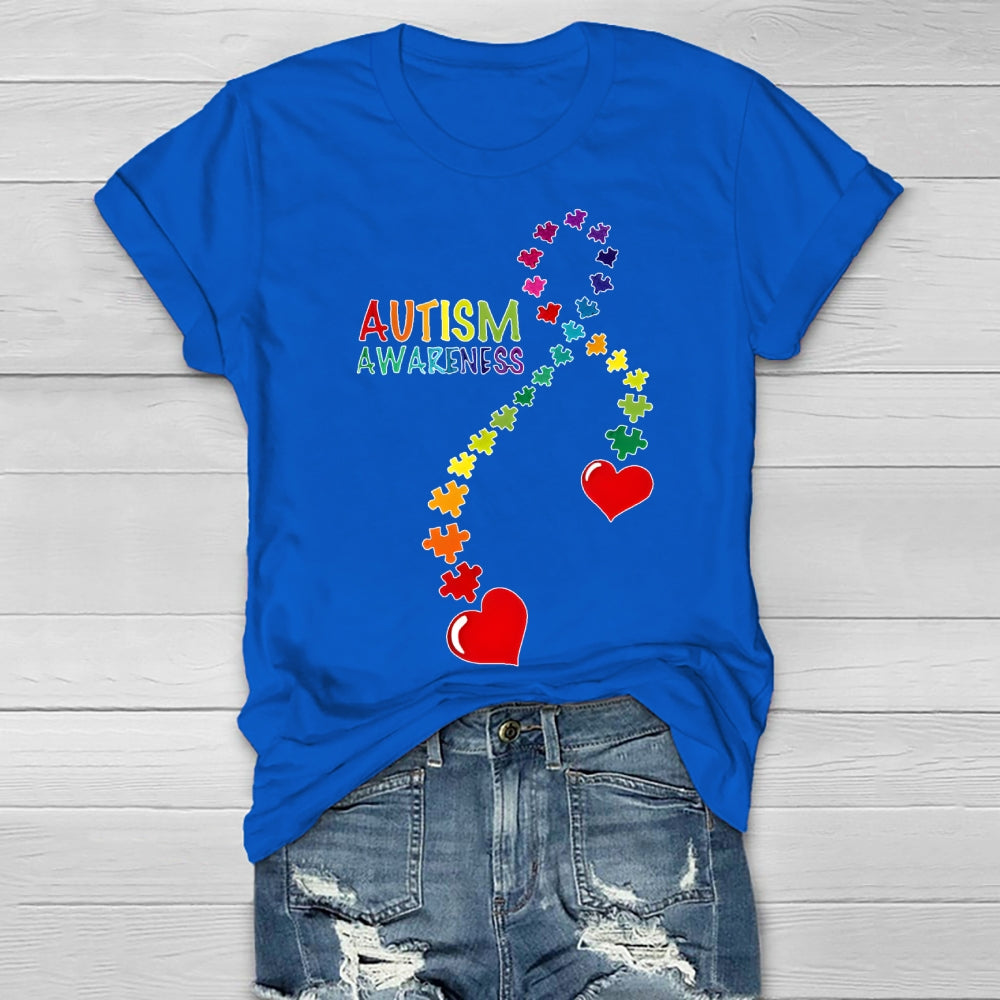 Autism Awareness Puzzle Heart Healthwear T-shirt